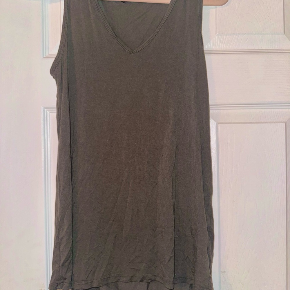 Women's Sleeveless Top in Olive Green